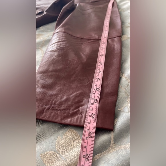 New Genuine Leather Tommy Bahama Burgundy Woman Jacket Full Zip - Picture 7 of 16